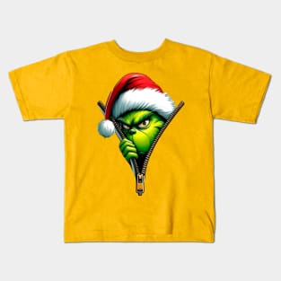 Grinch Zipper Kids T-Shirt